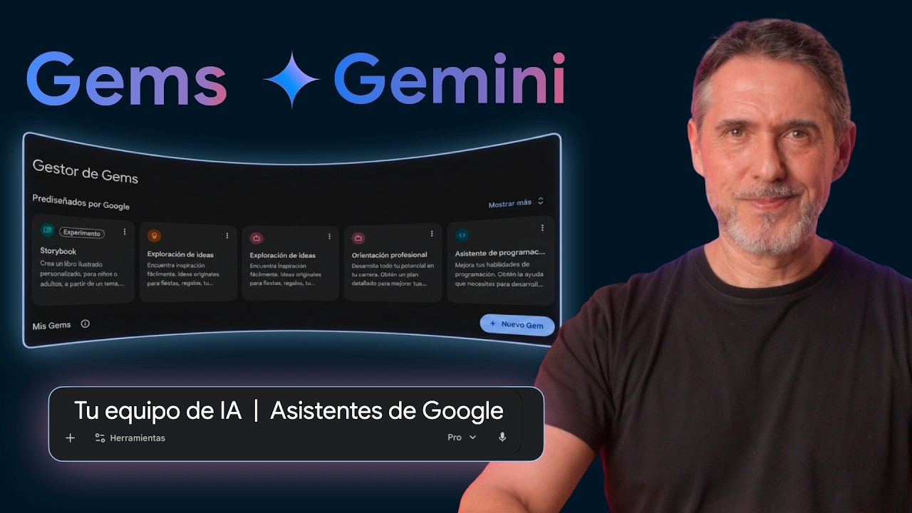 Gems en Gemini: crea tu asistente docente, paso a paso (Deep Research, Canvas y más)