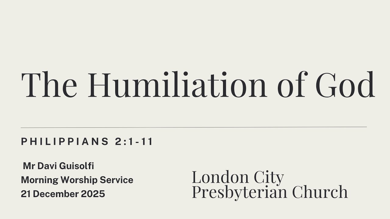 The Humiliation of God (Philippians 2:1-11)
