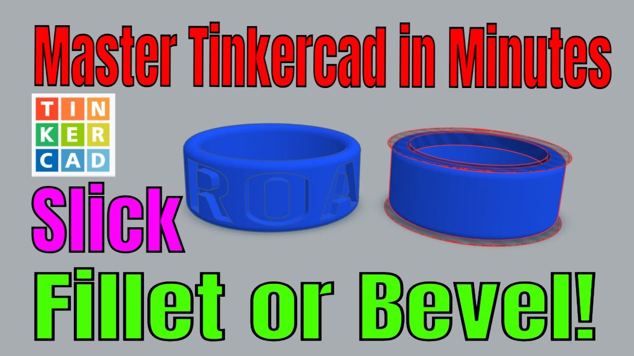 Добавьте скругление или 3D-фаску к нашей печатной модели кольца Tinkercad за считанные минуты!