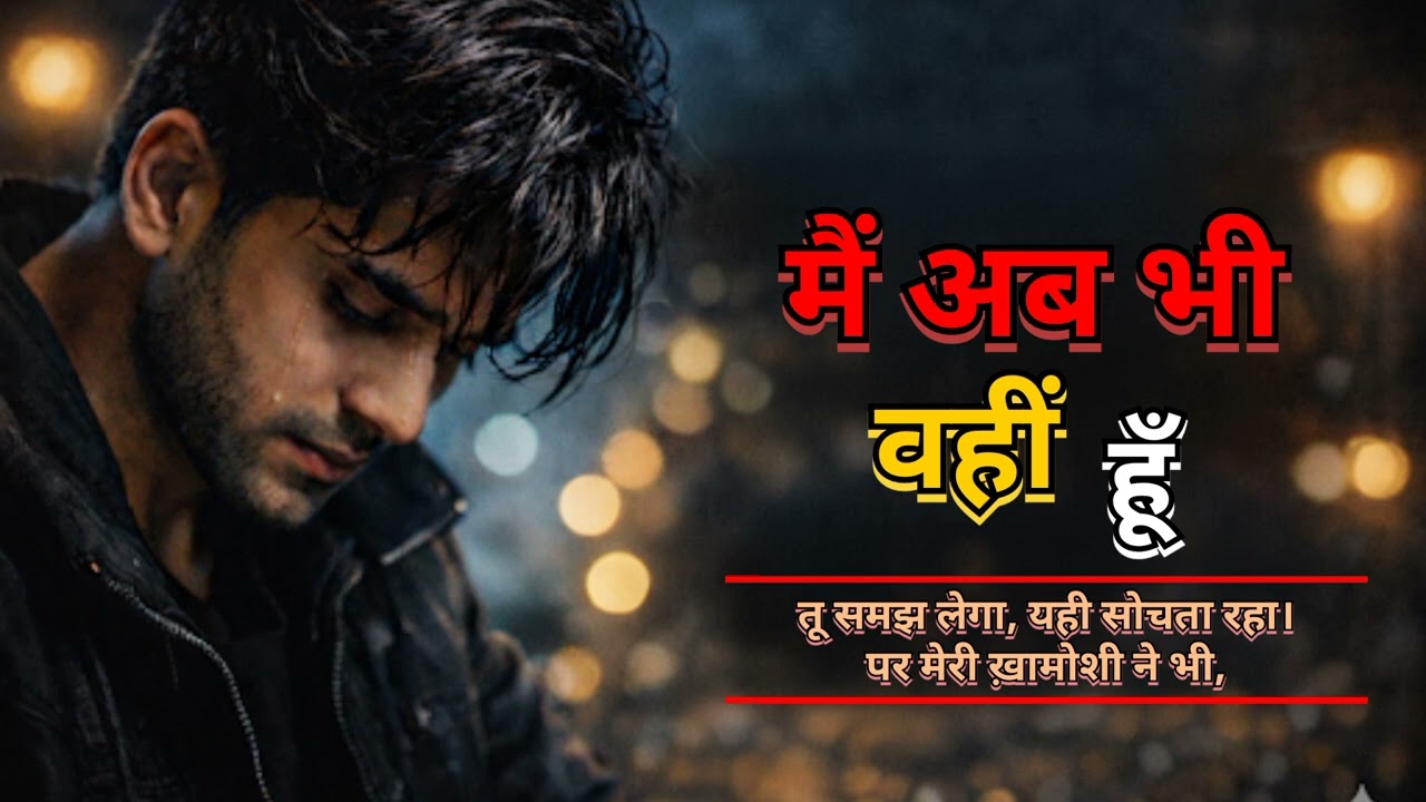 मैं अब भी वहीं हूँ 💔 | New Sad Song 2026 | Heart Touching Sad Shayari | #SadSong #Heart Touching 