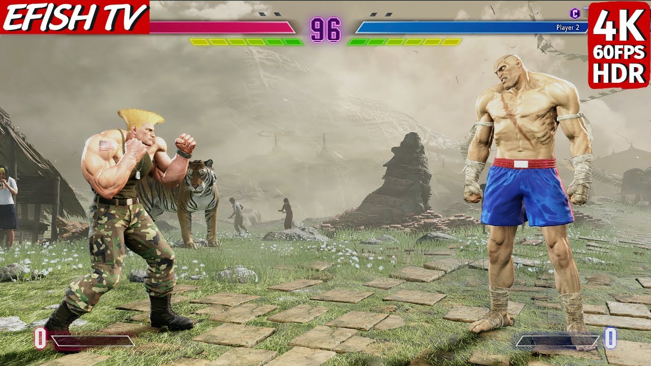 Гайл против Сагата (Самый сложный ИИ) - Street Fighter 6