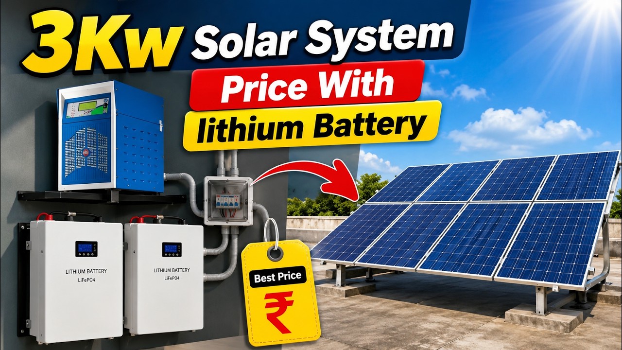 3Kw Solar System Price With lithium Battery | 3kw Solar System For Home Price In India