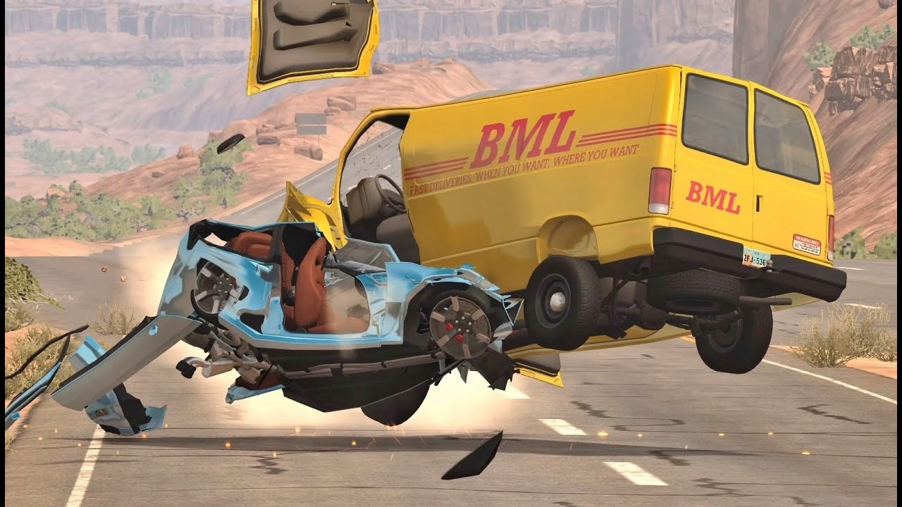 BeamNG Drive INSANE CRASHES #44