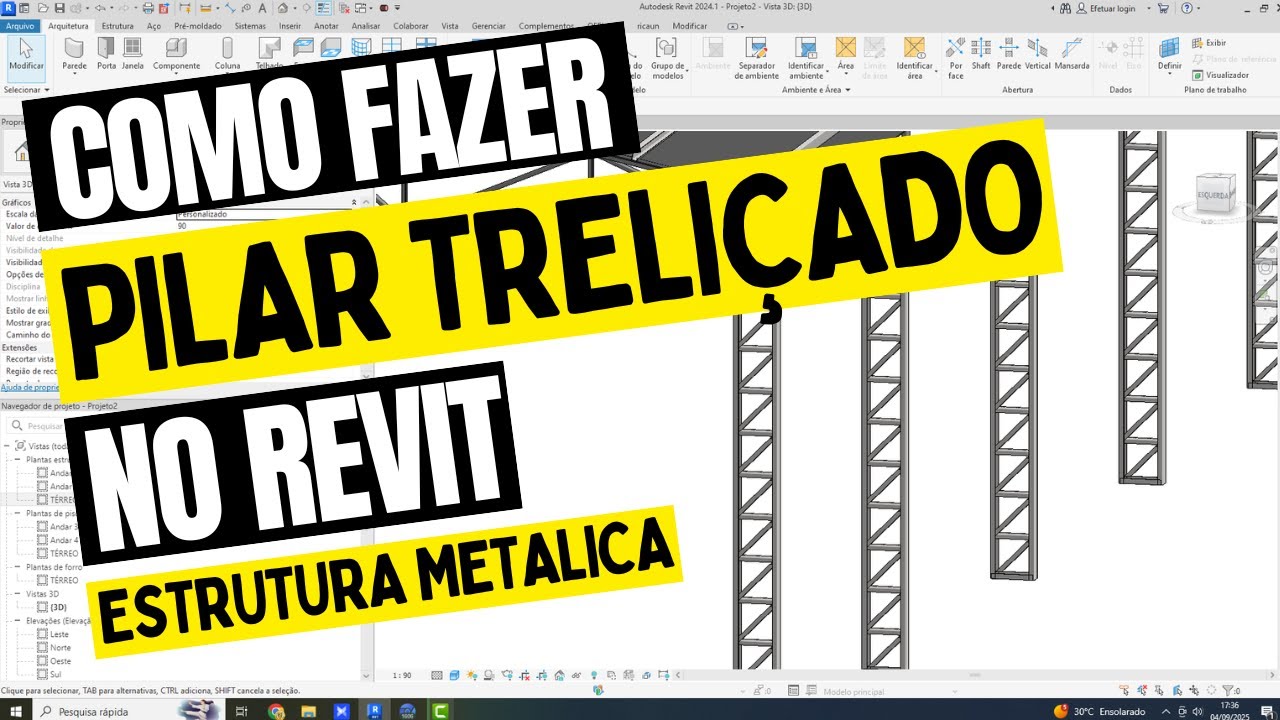Descubra Como fazer pilar treliçado no Revit em estrutura metálica agora