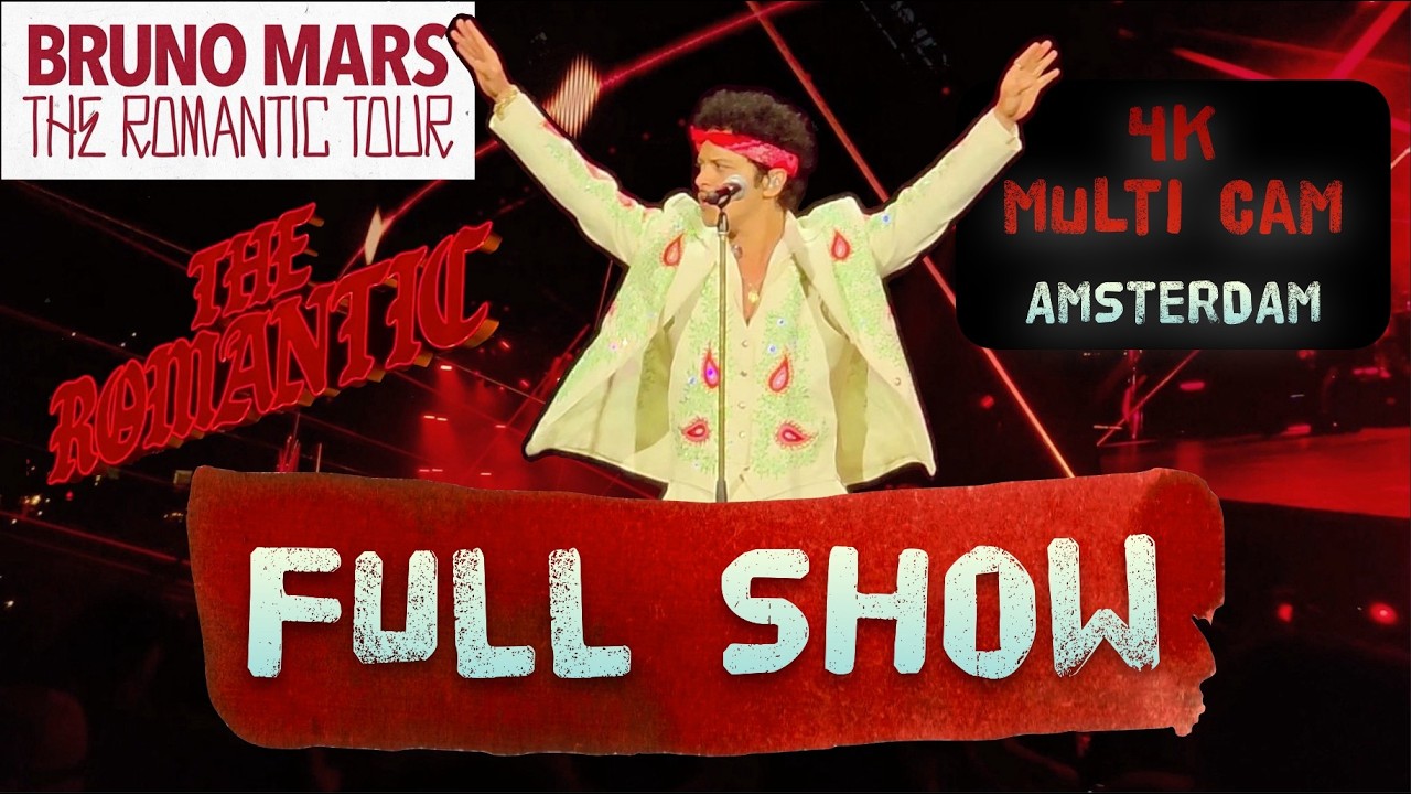 😍 FULL SHOW - Bruno Mars - The Romantic Tour Amsterdam - MultiCam-Edit  (2./4.July) (4K)