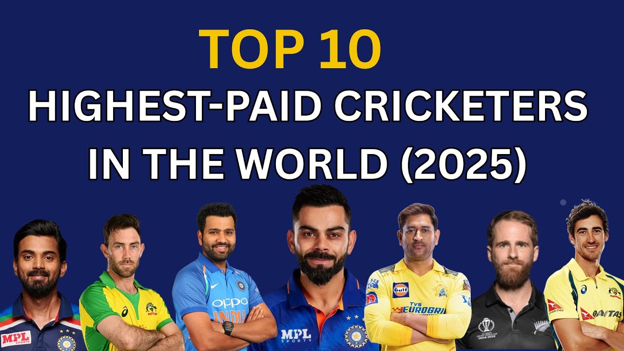 Top 10 Highest-Paid Cricketers in the World 2025 | Richest Cricketers Salary, Income & Net Worth