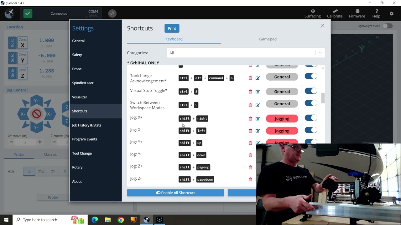 Using Mini Wireless Keyboard on Longmill
