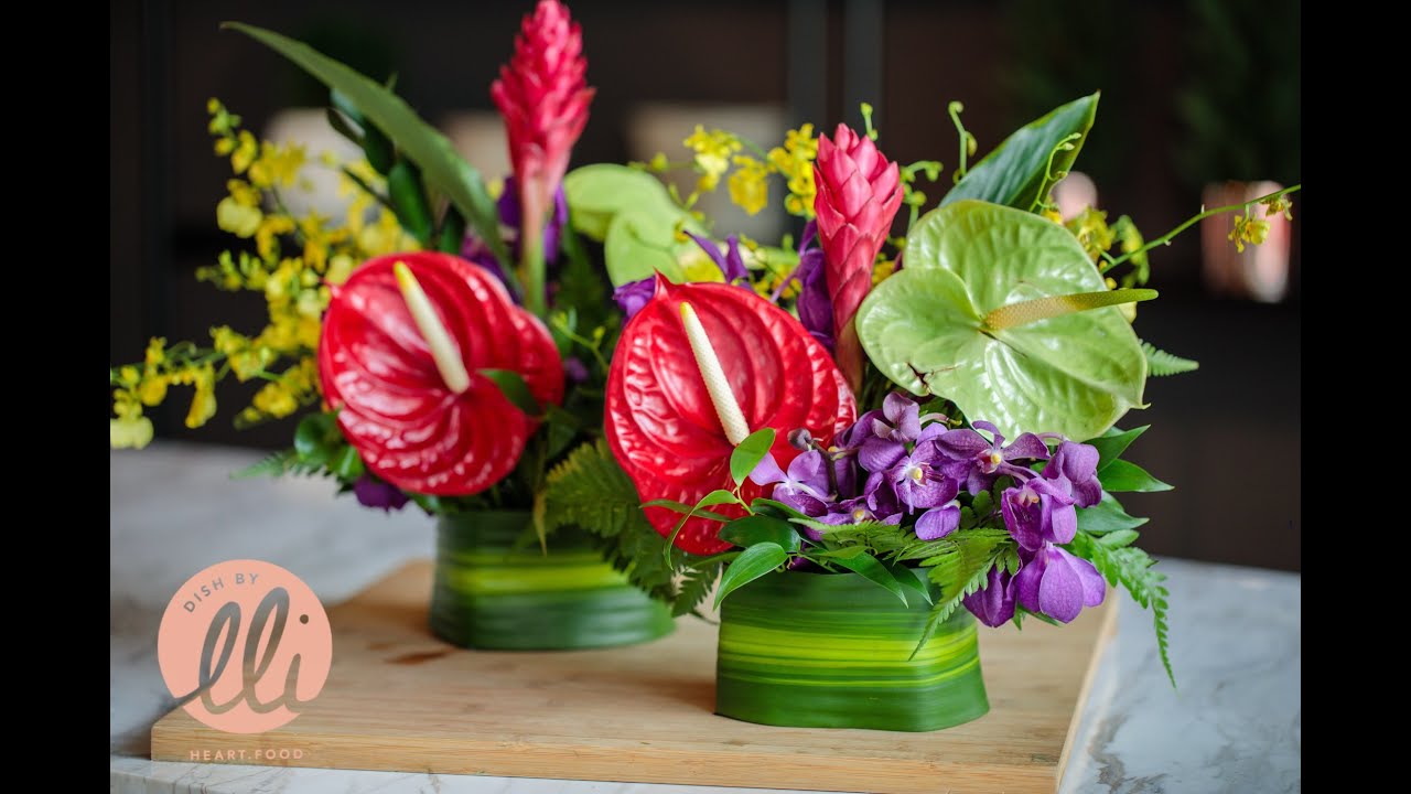 Tropical Flower Table Arrangement for Beginners  - DISH By Ili x Fleuri Flowers | Ep. 3