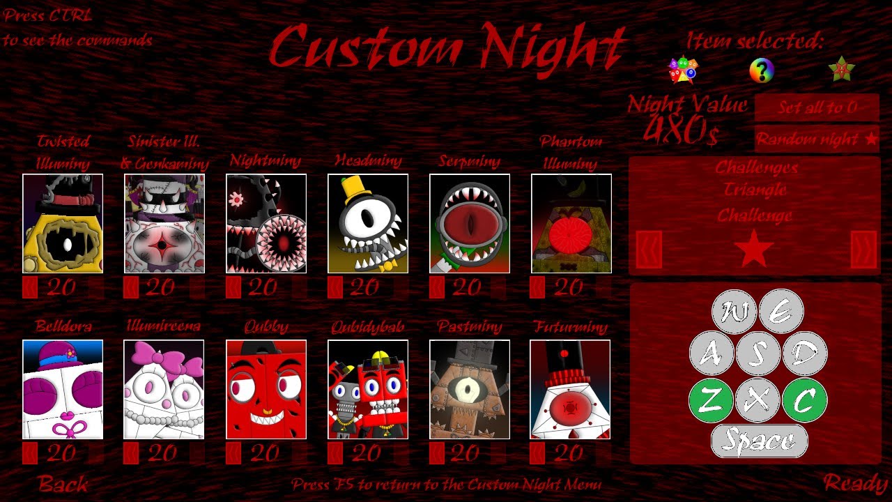 Five Nights at Illuminy's 3 - Triangle Challenge (12/20) No Hotkeys