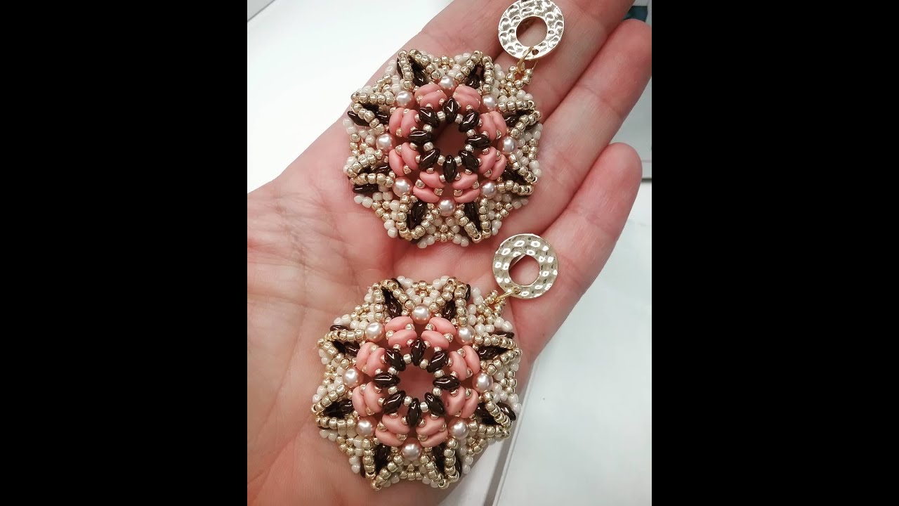 #37 Tutorial orecchini Vulcano con superduo rocailles e perle