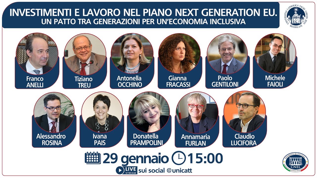 🔴LIVE! ore 15:00 | INVESTIMENTI E LAVORO NEL PIANO NEXT GENERATION EU