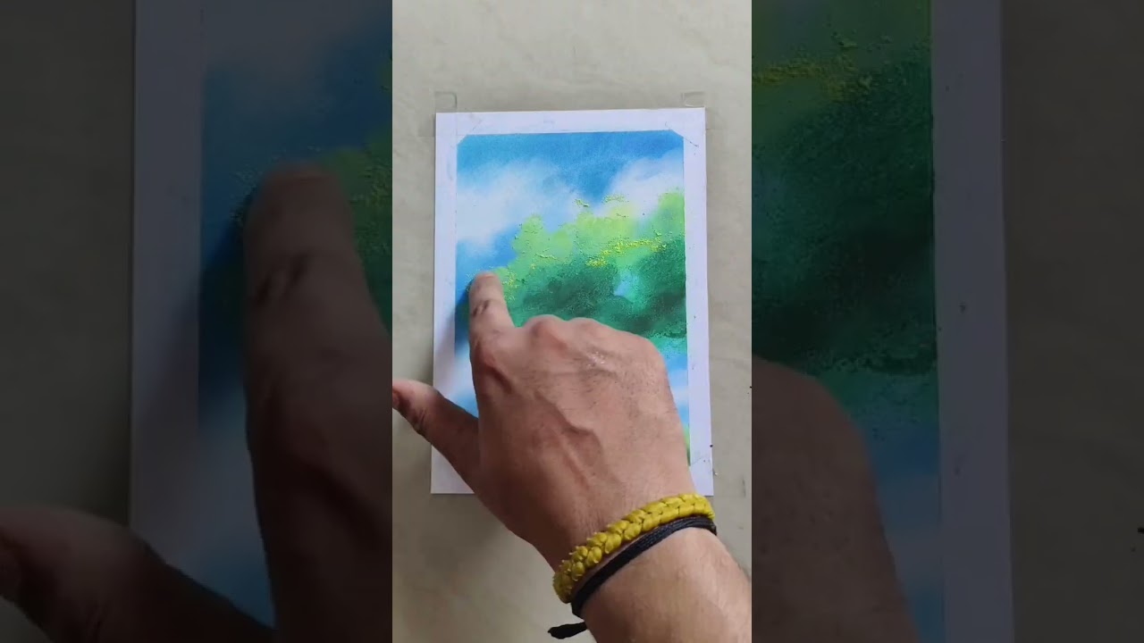 How To Draw Easy Rainy Season Drawing with Soft Pastel / Oil Pastel Drawing Scenery / Soft Pastel