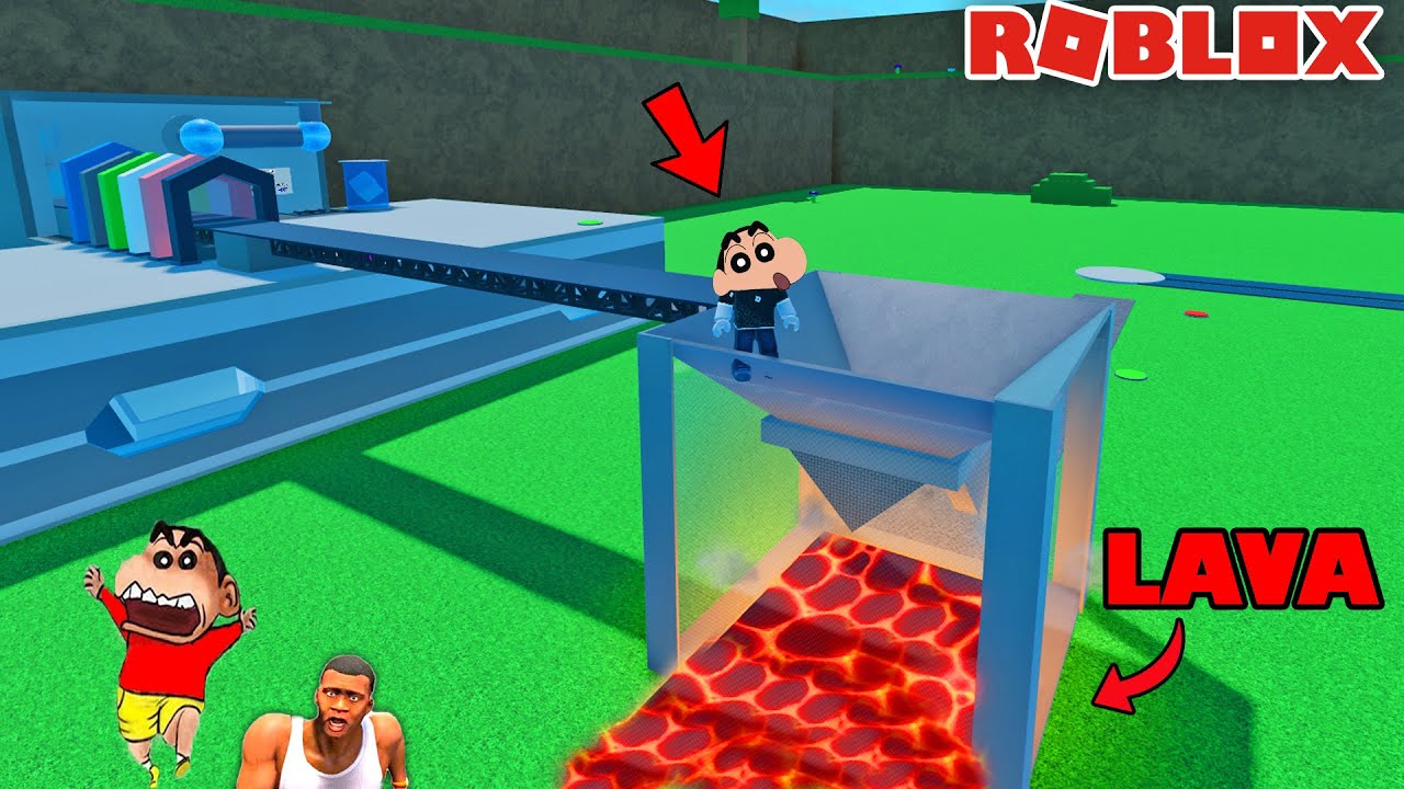 ROBLOX SHINCHAN Started ICE TYCOON but FELL IN LAVA with CHOP
