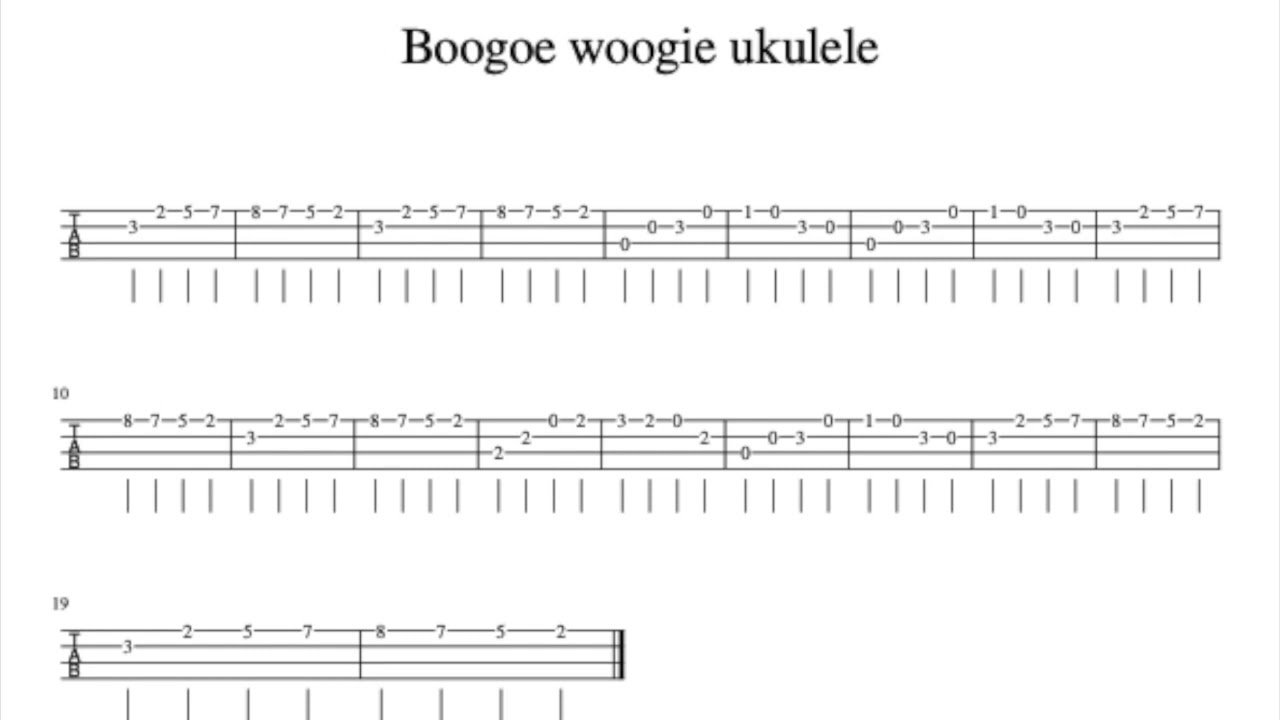 Boogie woogie ukulele