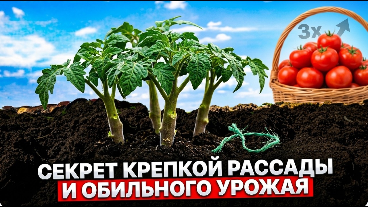 Мощные стебли вместо ниточек. Крепкая Рассада Томатов: Урожай в 3 Раза Больше!