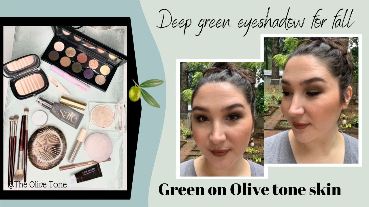 Fall green eyeshadow for pale olive skin