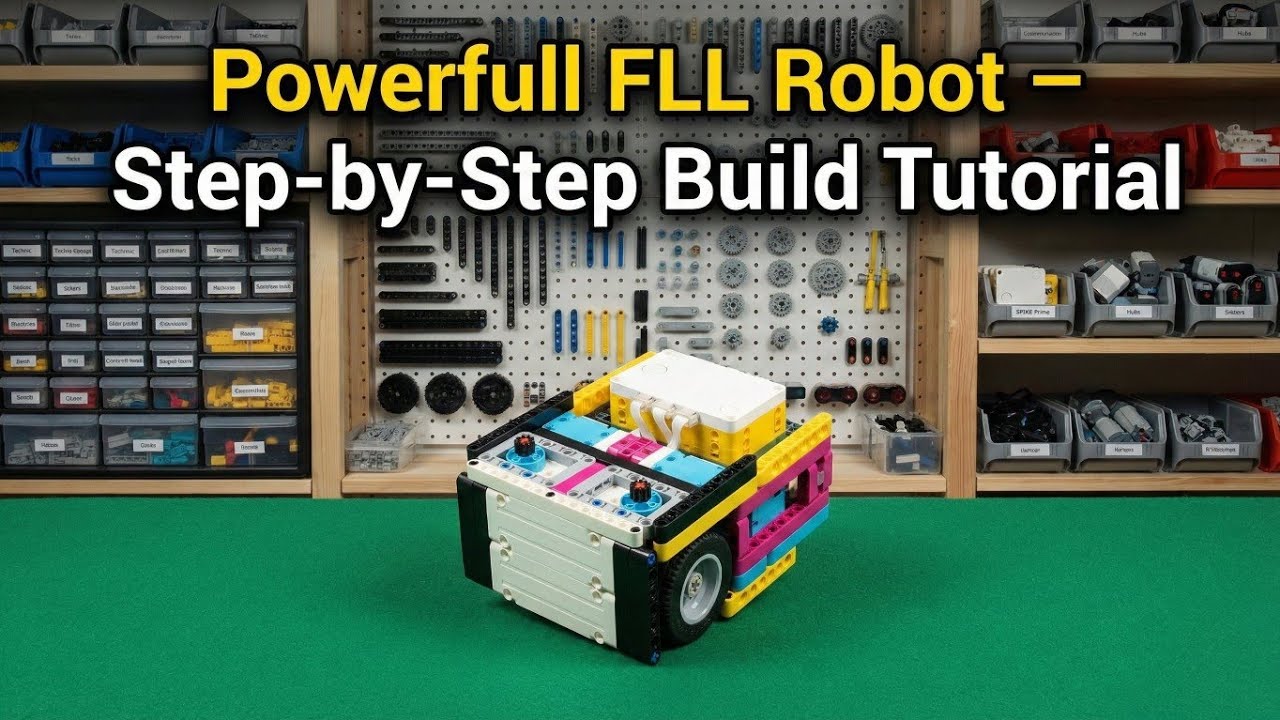 Powerful & Stable FLL Robot Build | LEGO Spike Prime | 4 Large Motors + 2 Color Sensors