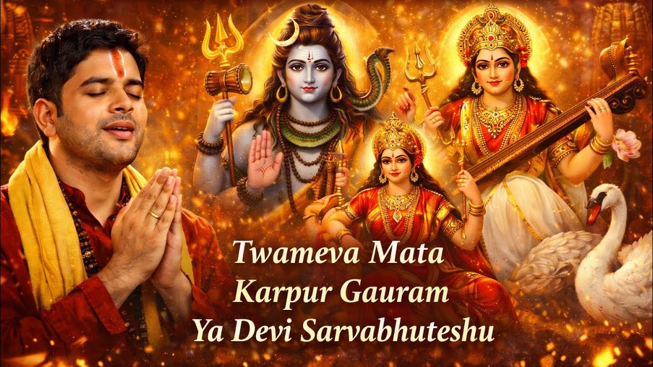 Powerful Hindu Mantras | Twameva Mata | Karpur Gauram | Ya Devi Sarvabhuteshu | Divine Meditation
