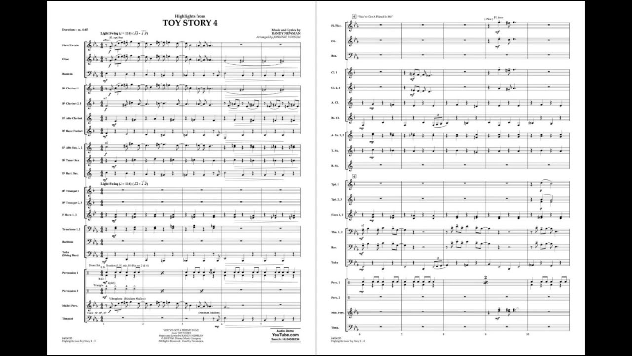 Highlights from Toy Story 4 by Randy Newman/arr. Johnnie Vinson