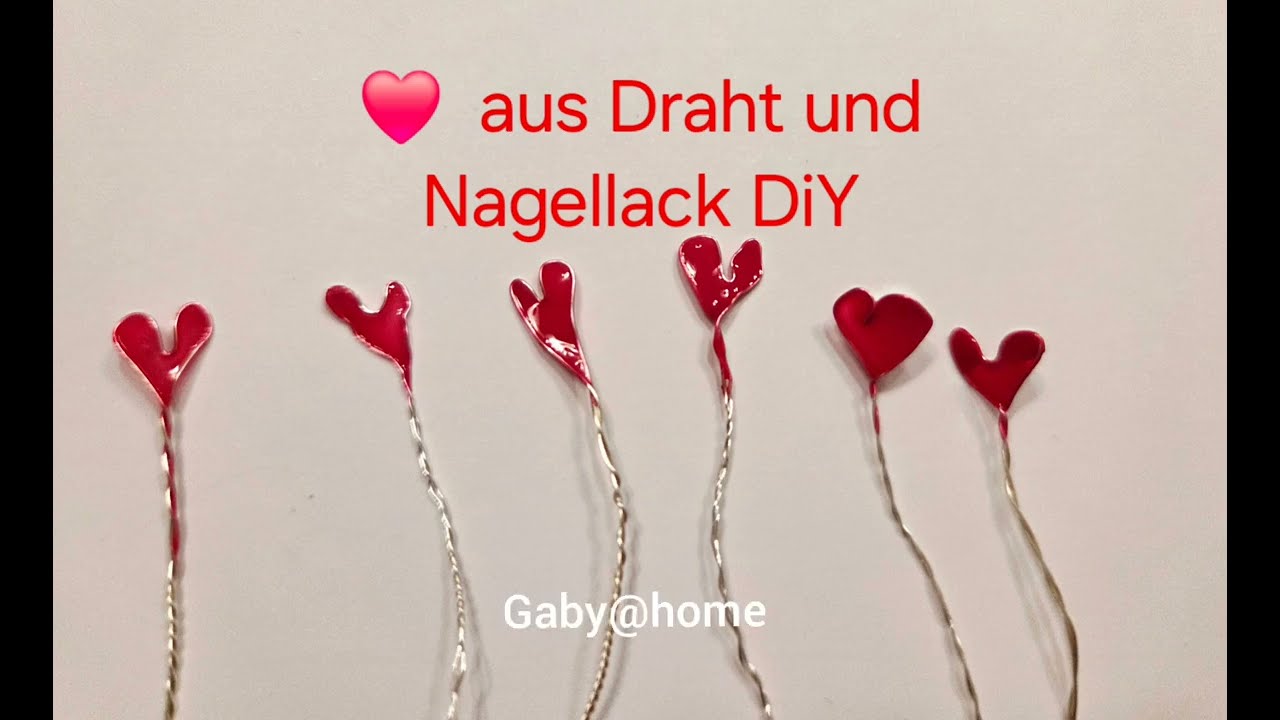 Herzen aus Nagellack und Draht #diy #crafts #craft #love #heart #herz #romantic #romance  #shorts