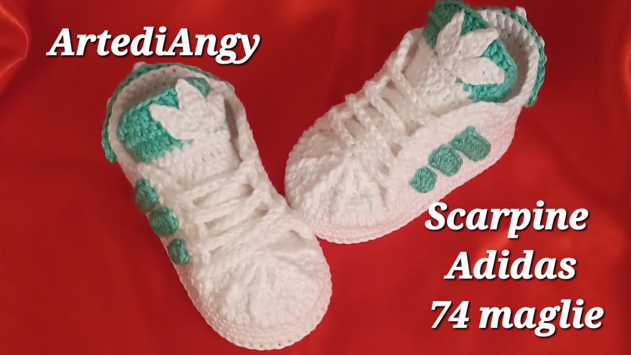 Tutorial Crochet Scarpine (Tipo)Adidas 10 cm