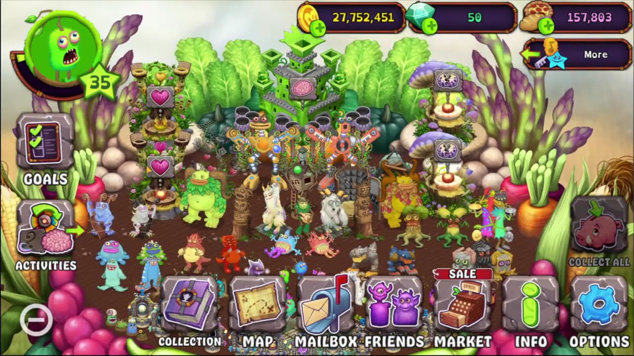 My singing monster gameplay!