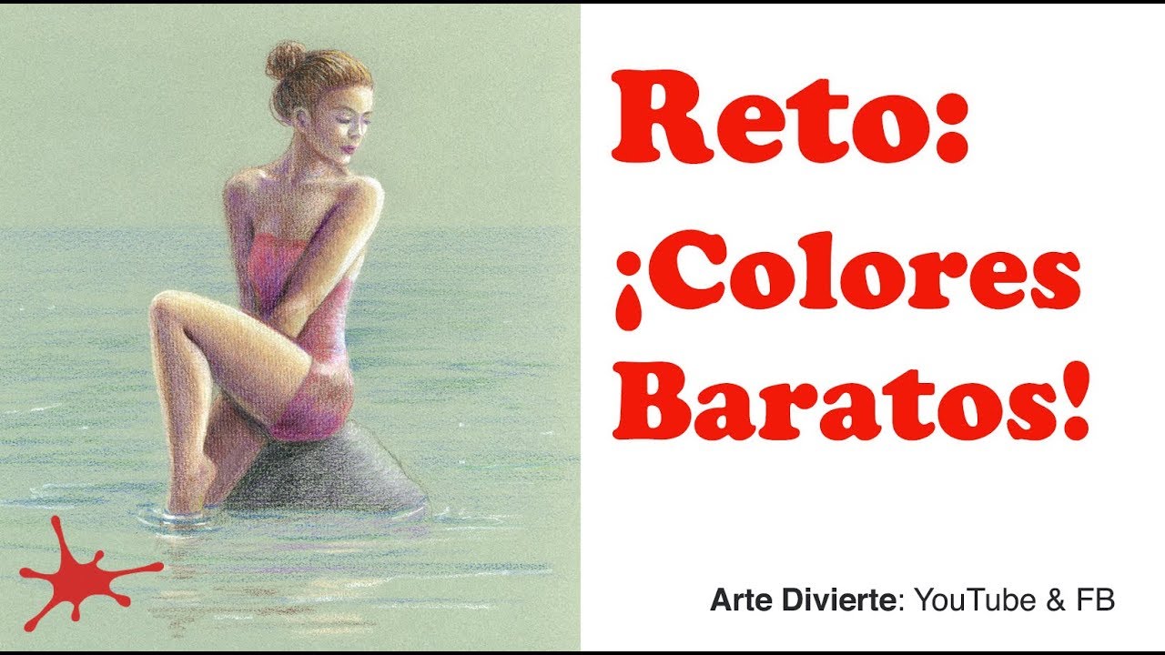 Reto: Dibujar con lápices de colores baratos - Una mujer