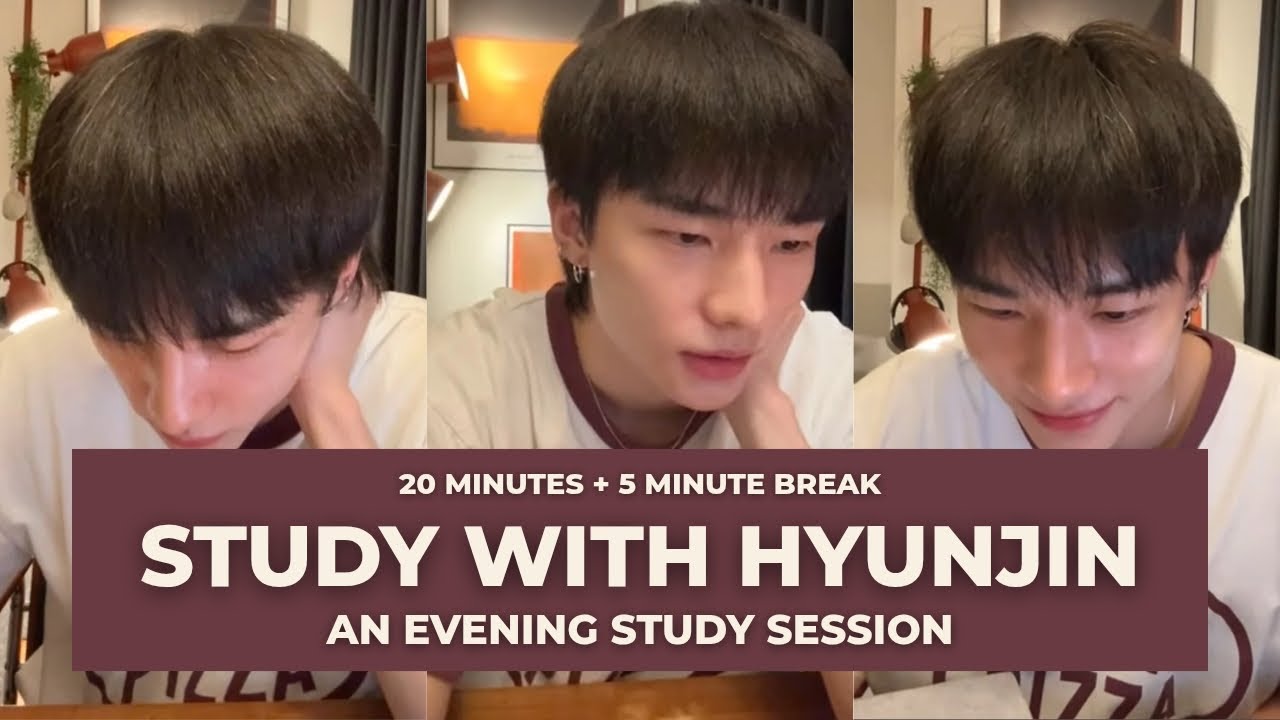 Study With Hyunjin | Reading, Typing, Whistling, and Drawing | No Music Study Session