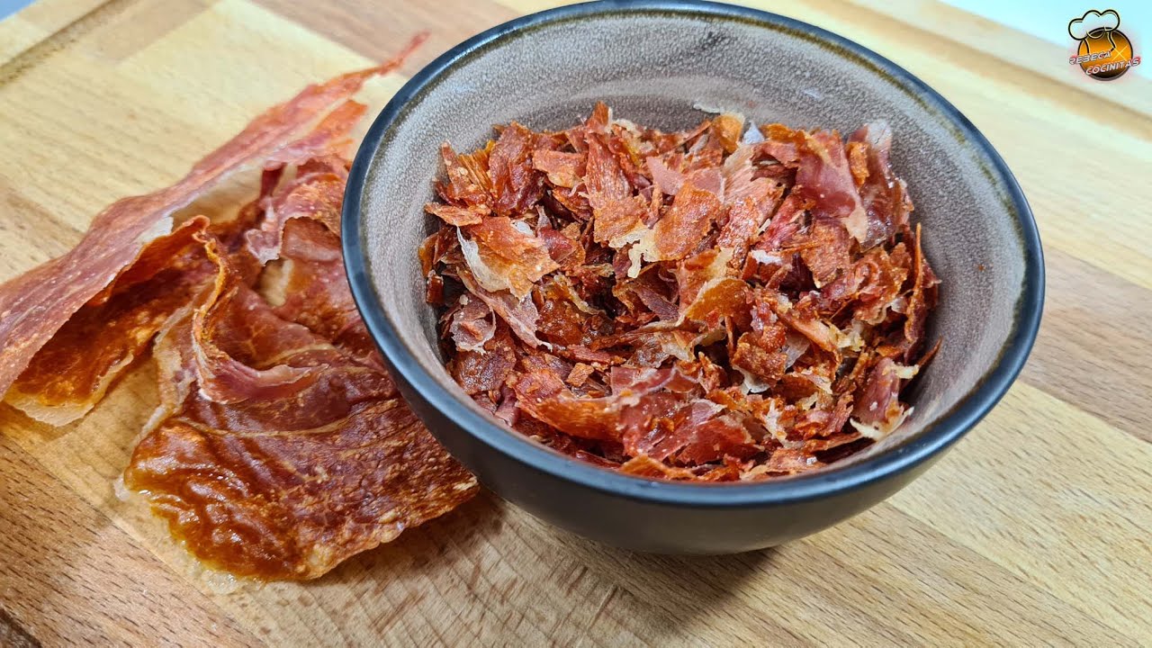 CRUJIENTE de JAMON - EN SOLO 1 MINUTO!! INCREIBLE Y DELICIOSO