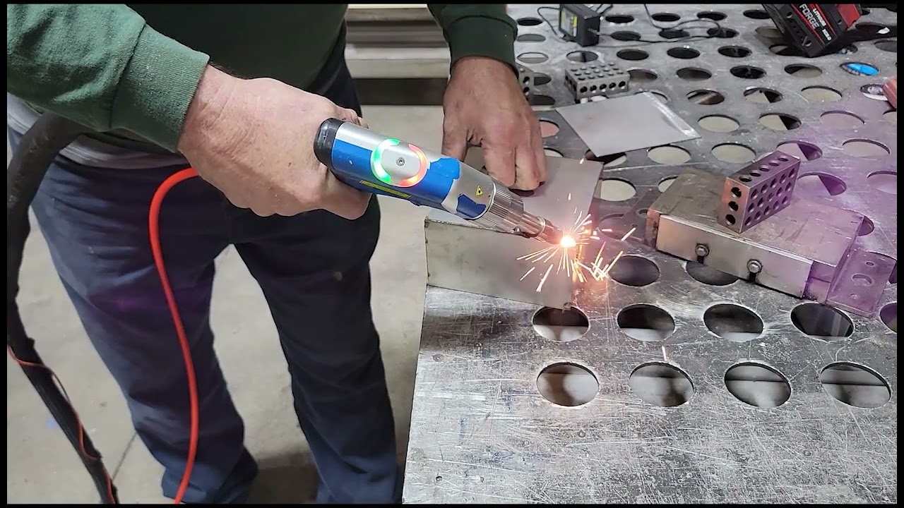 welding HDPE with laser welder,  copper coupling and galvanized coupling welded into Stainless steel