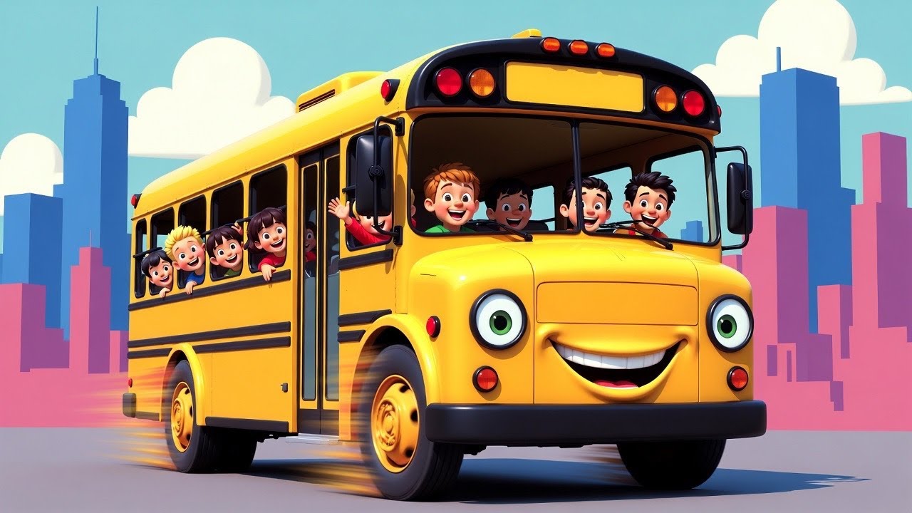 Wheels on the Bus Nursery Rhyme for Kids | Baby Songs | Preschool Learning Video