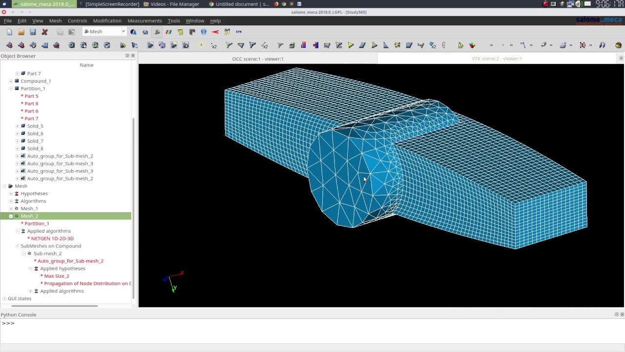 Part3: Complex coherent mesh in Salome