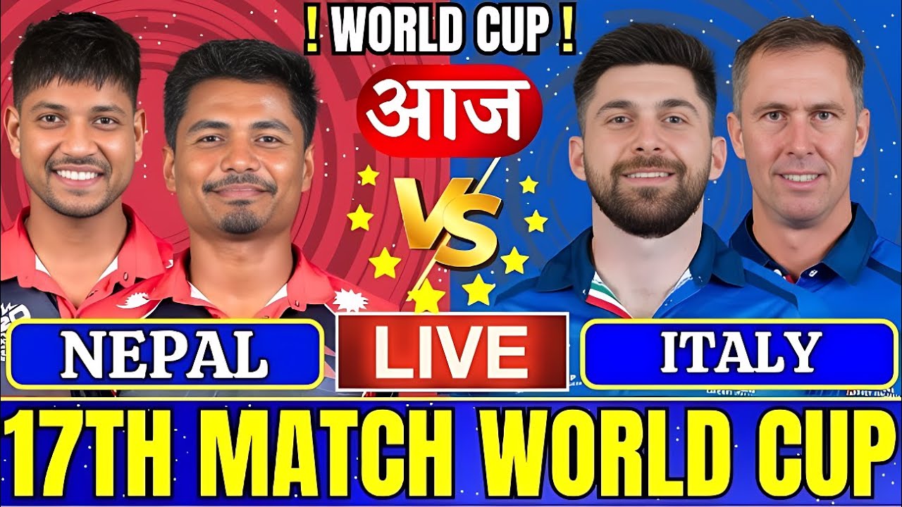 🔴 NEP vs ITA Live Match Today, World Cup, Live Cricket Scores Commentary, Nepal v Italy