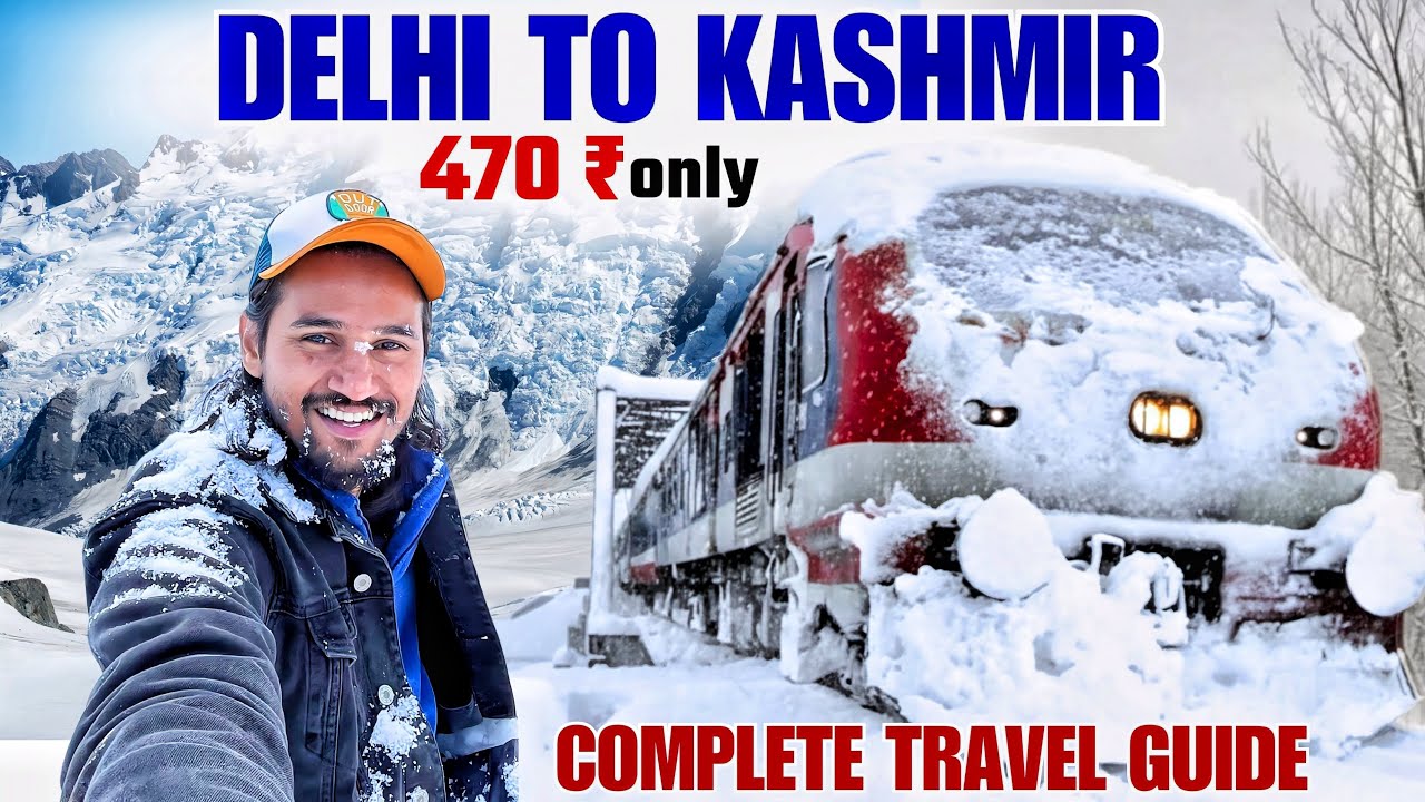 Delhi To Kashmir By Train 🚂 | Delhi To Kashmir By Volvo Bus ☃️ | Delhi To Srinagar By Train