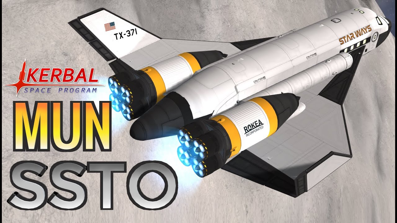 КОСМИЧЕСКИЙ САМОЛЁТ MOON SSTO. | В KSP это Мун, но это не так.