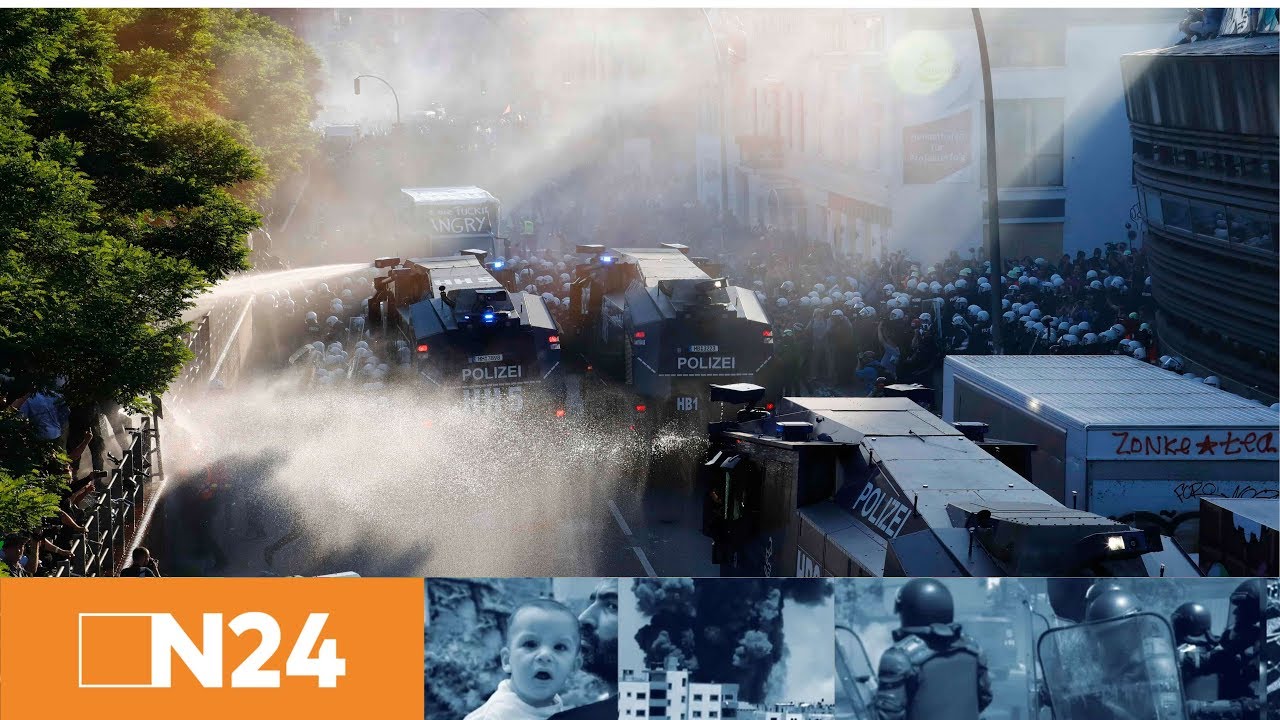 N24 Nachrichten - Anti-G20-Demo: Die Lage eskaliert - der Hansestadt droht eine unruhige Nacht
