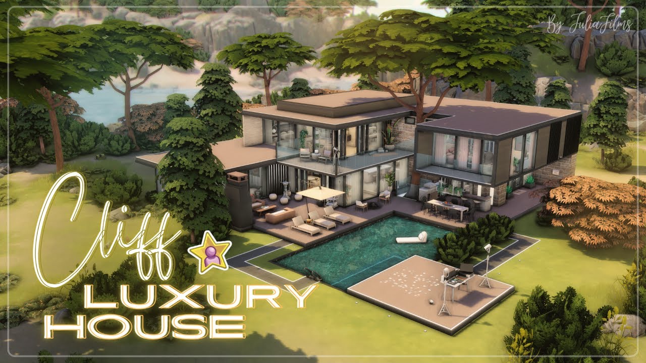 Роскошный дом на утесе⭐│Строительство│Cliff Luxury House│SpeedBuild│NO CC [The Sims 4]