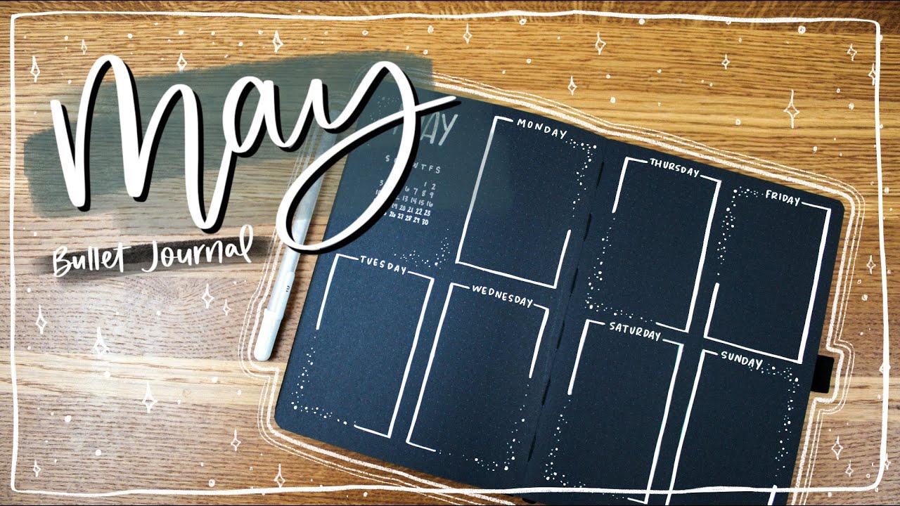 🌟PLAN WITH ME!│May 2020 Bullet Journal Setup│Archer and Olive BLACKOUT Book! 🌟