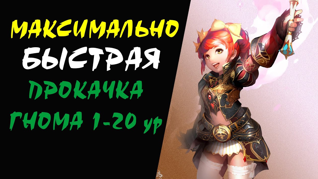 Максимально БЫСТРАЯ прокачка ГНОМА 1-20 уровня (DV) Lineage II