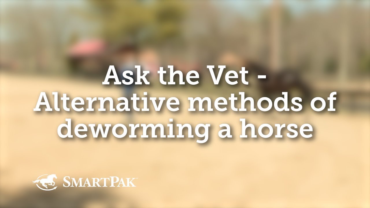 Ask the Vet - Alternative methods of deworming a horse