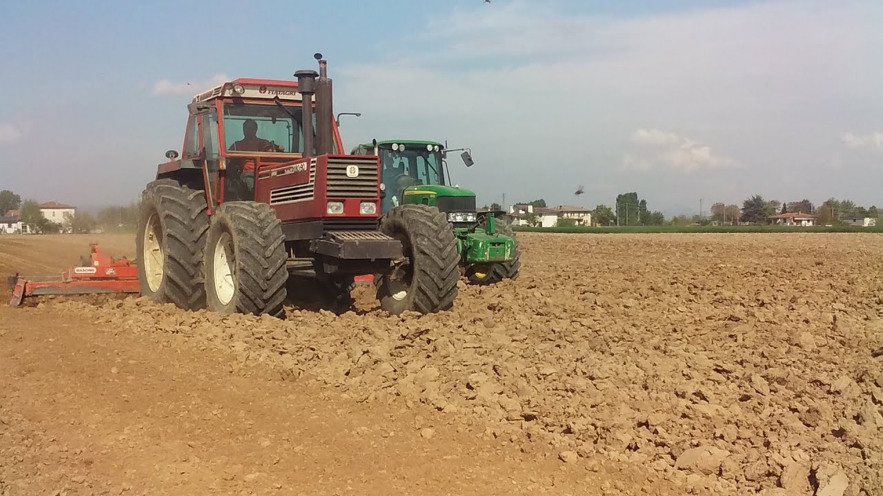 Erpicatura 2016 - Az Agr. Bertini Cesare - John Deere 6830 + FiatAgri 180-90