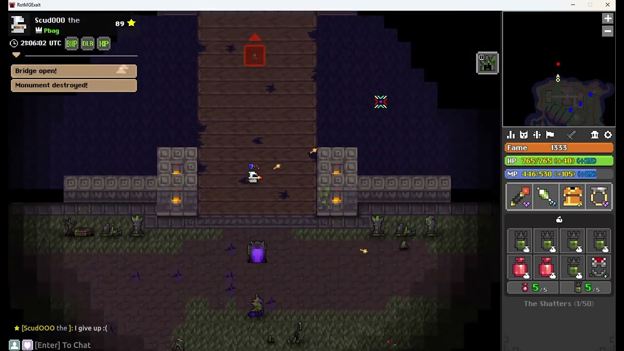 ROTMG Shatters HM attempt Solo