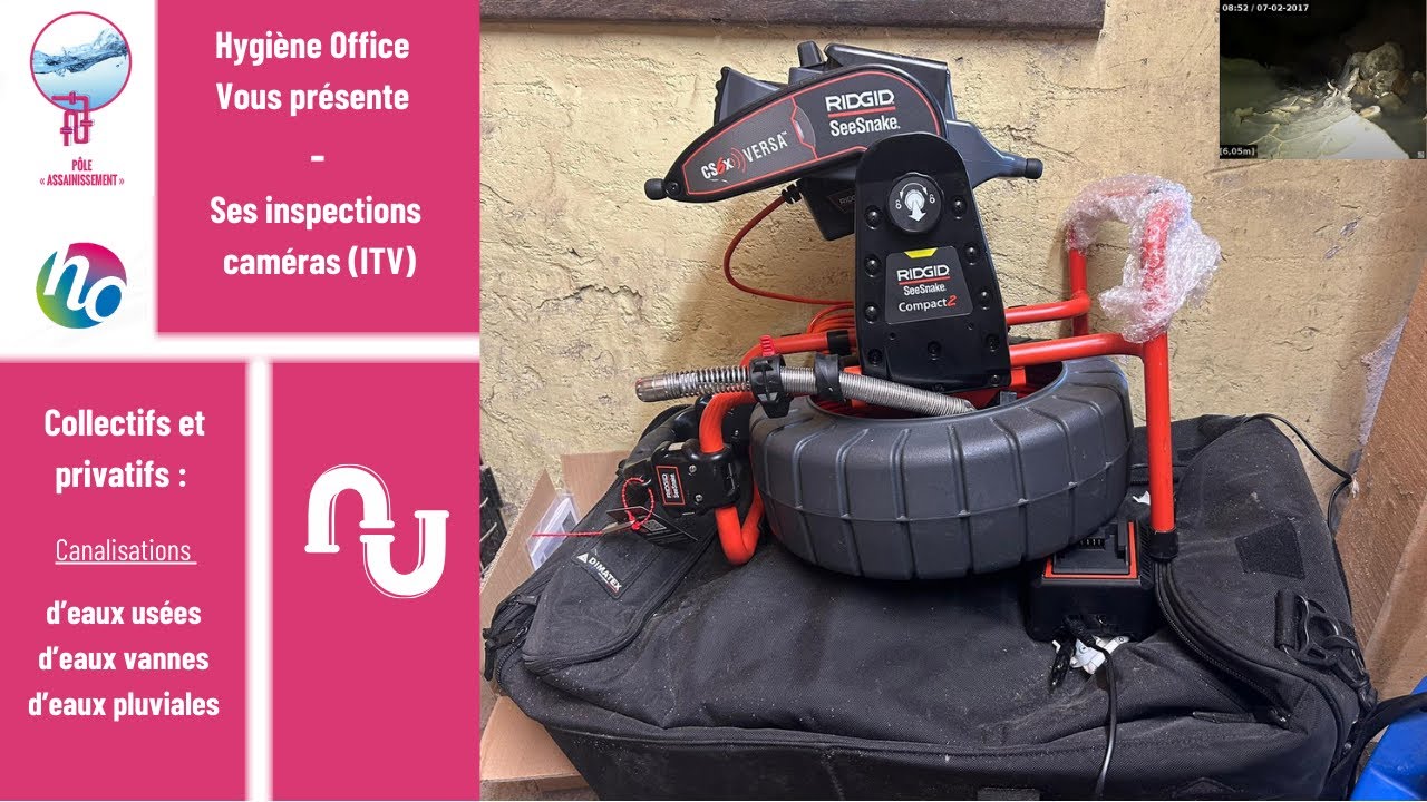 Curage de canalisations : Inspection vidéo par Hygiène Office