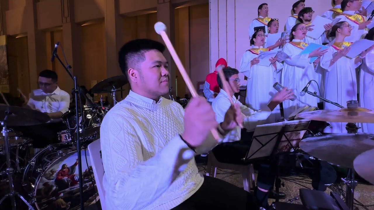 Papuri Sa Dyos - Alejandro Consolacion II || SPCFC Qatar Grand Choir (Percussions Cam)