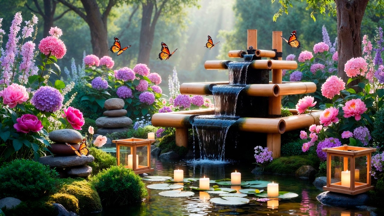 Relaxing Piano Music + Water Sounds 🌿 Relieves Stress, Anxiety and Depression 🍃 Healing Body & Soul