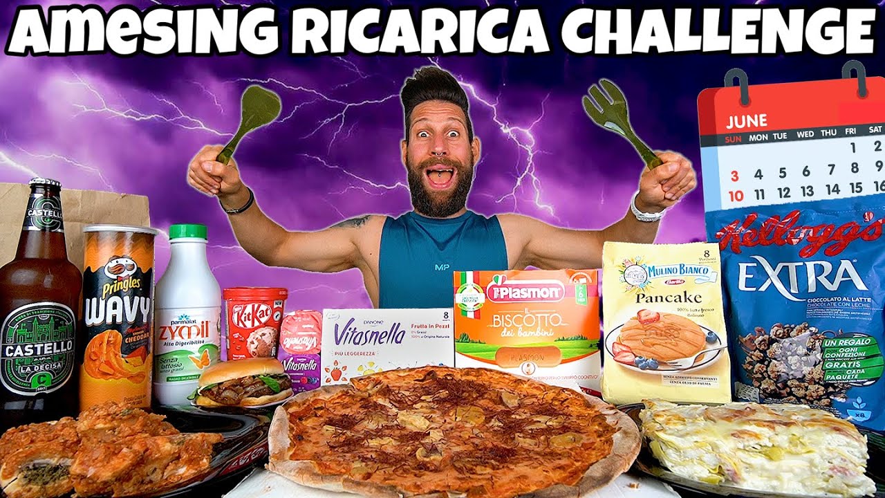 aMESIng RICARICA CHALLENGE di GIUGNO (12000 Calorie) MAN VS FOOD