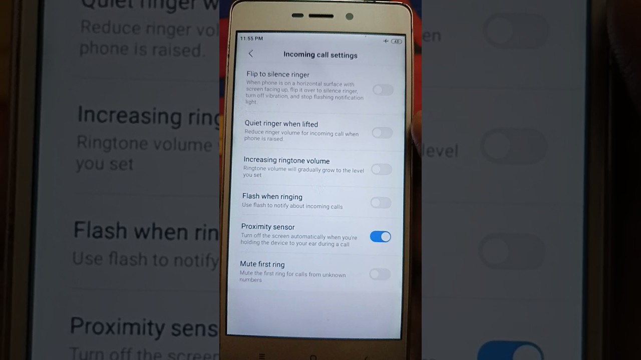 Turn Off Proximity Sensor