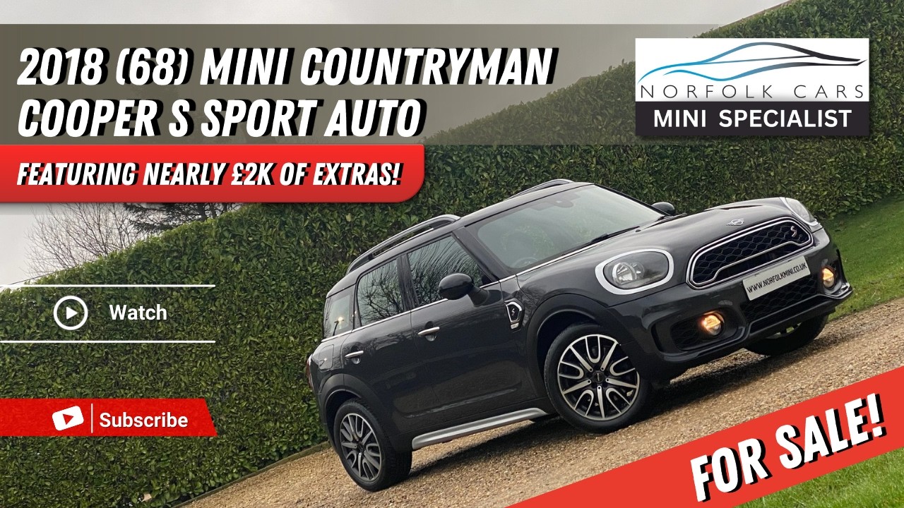 В автосалоне Norfolk Cars Mini Specialist продается Mini Countryman Cooper S Sport 2018 года выпу...