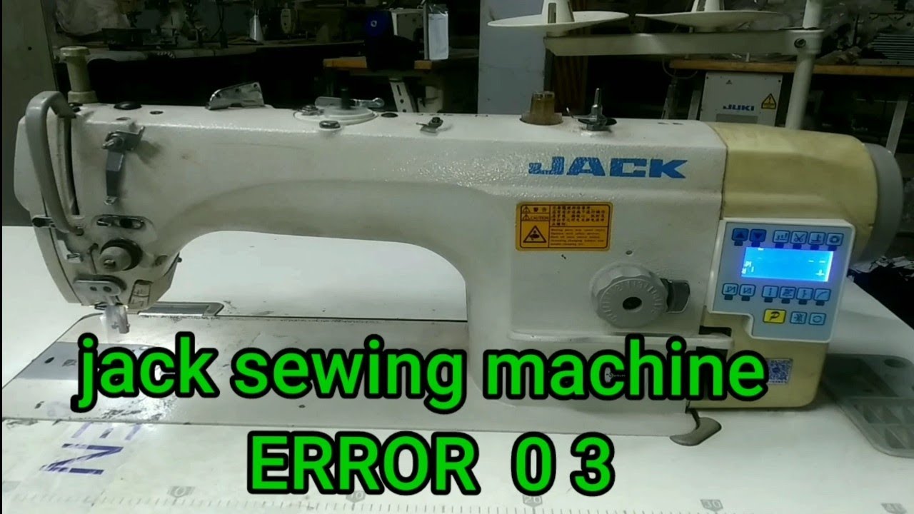 Jack sewing machine error 03