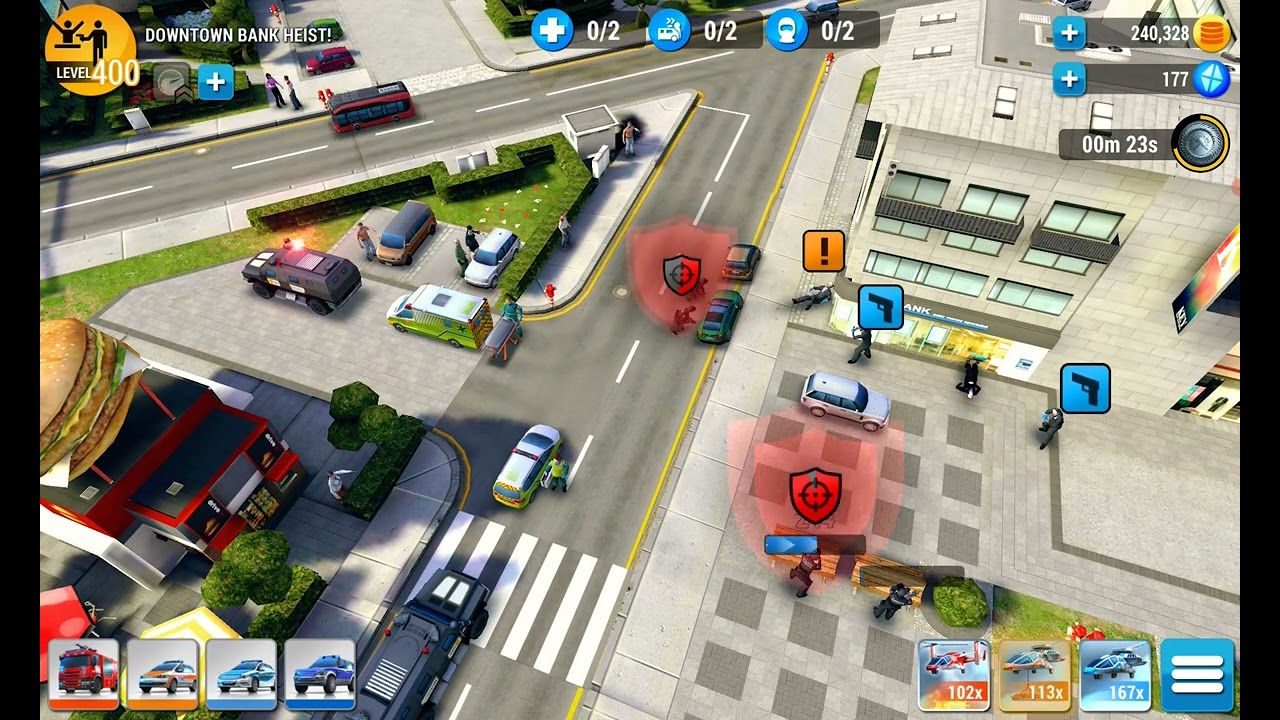Emergency HQ, Hero Level 151, Downtown bank heist